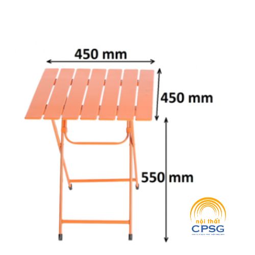 Bộ Bàn Ghế Xếp Sắt Size Nhỏ Cafe Cpsg13